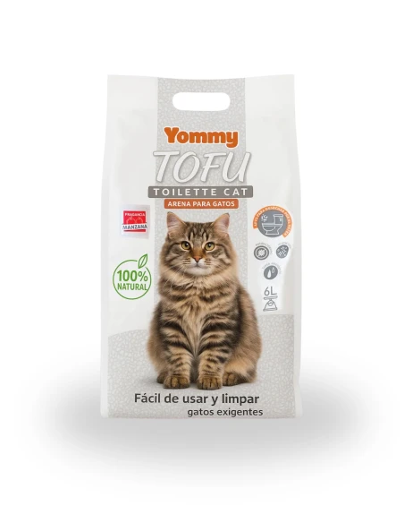 Arena para Gato de Tofu YOMMY Olor Manzana 6L