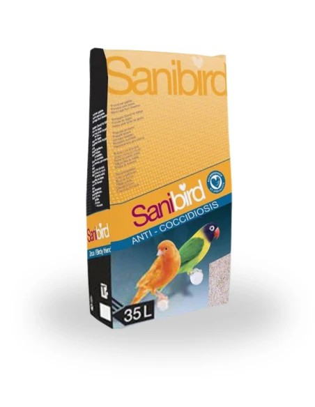 Arena para el fondo de jaulas de aves, Sanibird, 20 kg