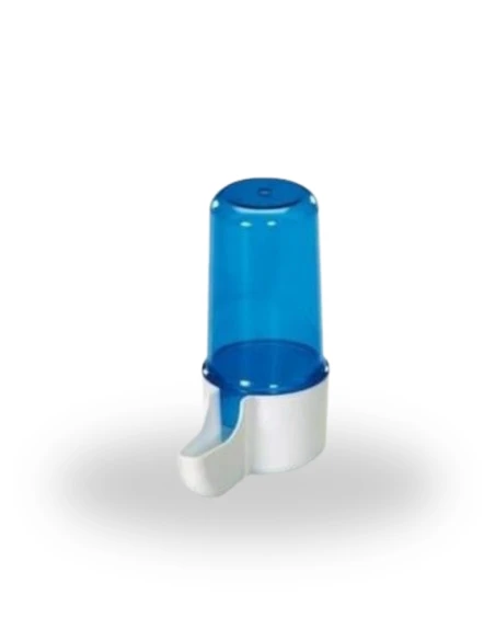 Bebedero 2GR Sifón Corto Lujo 70ml para Aves – Azul o Transparente – Compatible con Todas las Jaulas