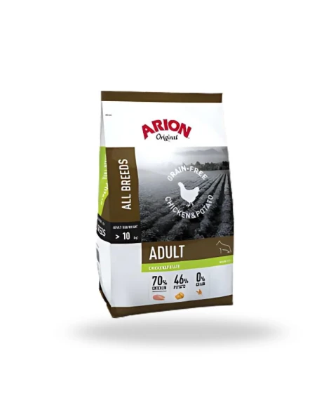 Pienso Arion Grain Free Pollo y Patata 12 kg – Para Perros Adultos