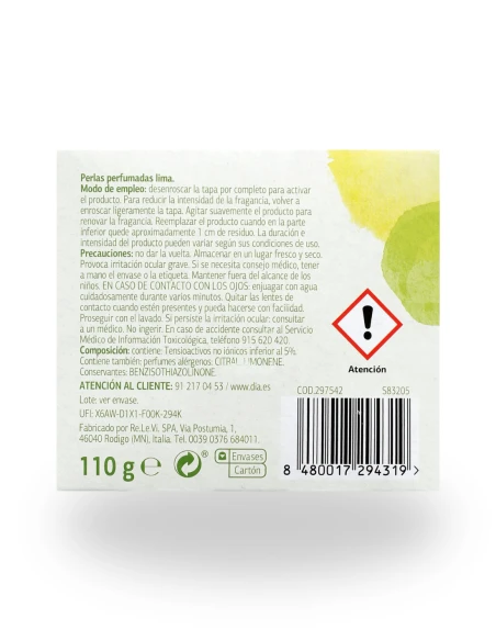 Ambientador Perlas Perfumadas SUPERPACO Lima 110gr