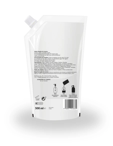 Recambio Jabon de Manos IMAQE Aloe Vera 500ml|Complementos para aves