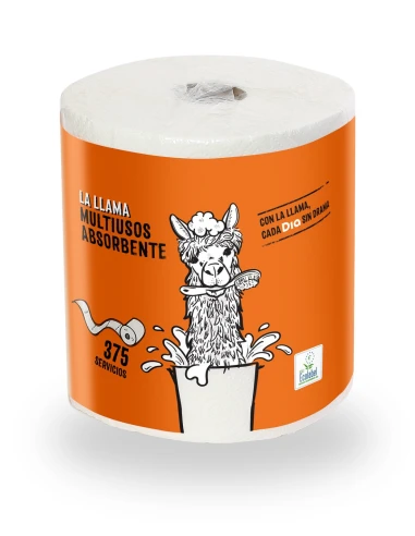 Papel Multiusos Absorción LA LLAMA 375 servicios 1 ud