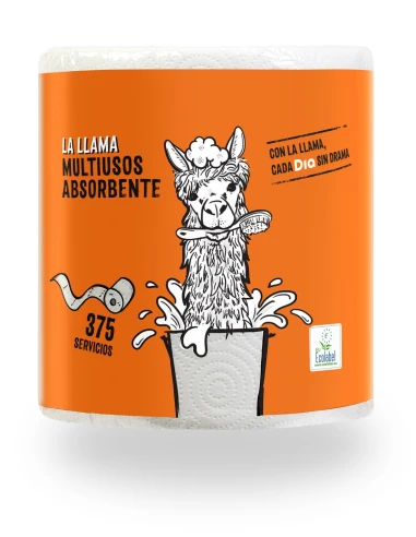 Papel Multiusos Absorción LA LLAMA 375 servicios 1 ud