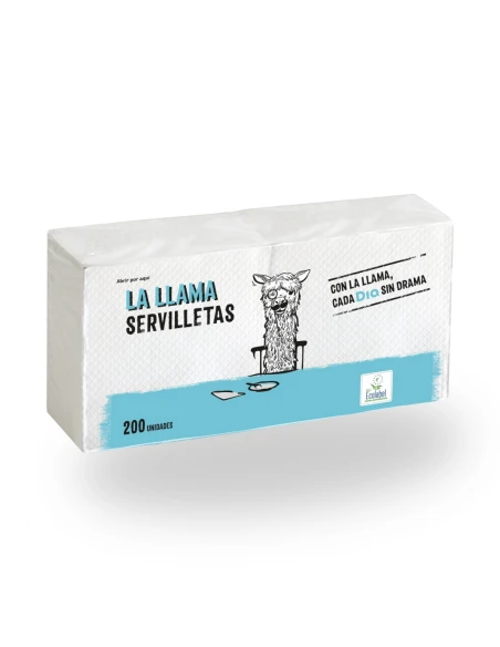 Servilletas Blancas 1 Capa LA LLAMA 200uds|Complementos para aves