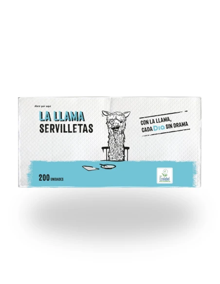 Servilletas Blancas 1 Capa LA LLAMA 200uds|Complementos para aves