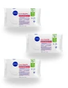 Toallitas Desmaquillantes NIVEA 3 en 1 para Piel Seca Pack 3 x 25 uds|Complementos para aves