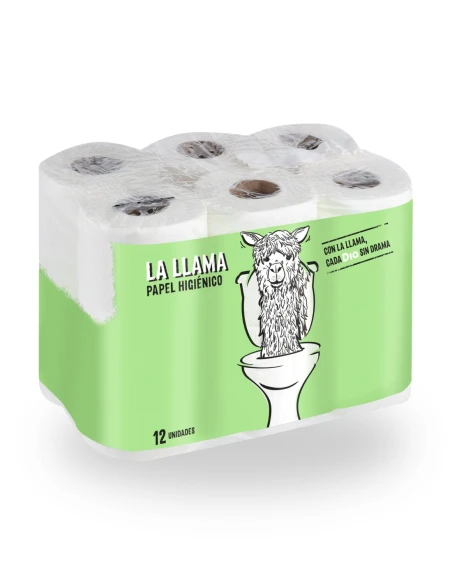 Papel Higienico 2 capas LA LLAMA 12 unidades|Complementos para aves