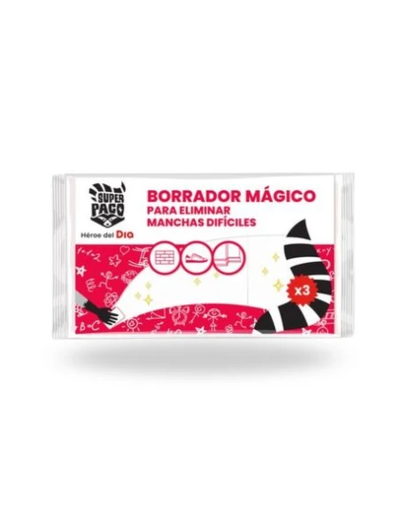 Borrador Magico SUPER PACO Pack de 3 uds