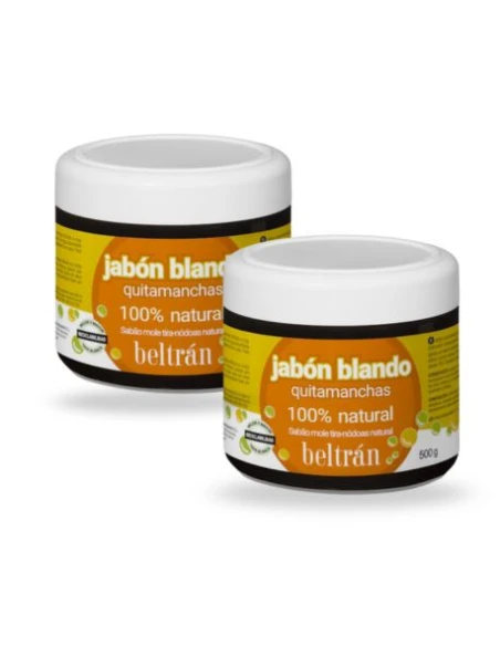 Jabon blando 100% natural BELTRAN Quitamanchas Pack de 2 uds