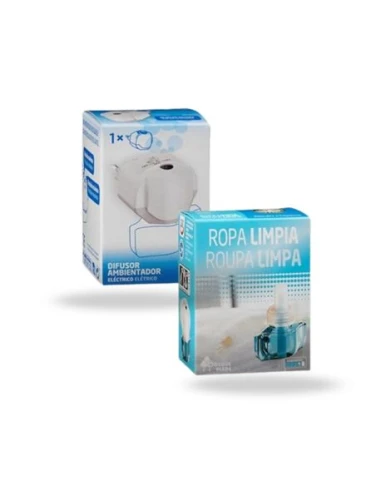Recambio Ambientador Electrico Ropa Limpia + Difusor 25 ml