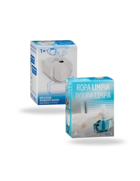 Recambio Ambientador Electrico Ropa Limpia + Difusor 25 ml