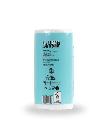 Papel de Cocina Estandar 2 Capas LA LLAMA 2uds