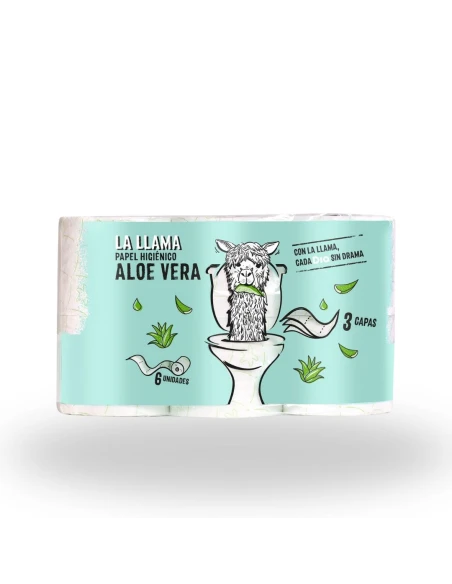 Papel Higiénico Aloe Vera 3 capas LA LLAMA 6uds
