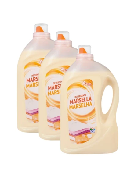 Detergente Ropa Jabon Natural BOSQUE VERDE de Marsella 50 Lavados 3L - Pack de 3|Complementos para aves