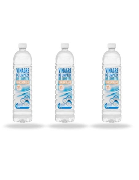 Vinagre de Limpieza Blanco Concentrado – Pack 3 x 1 L | Multiusos Natural