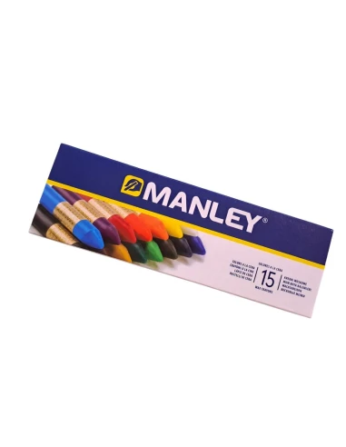 Ceras Manley 15 Colores | Estuche de ceras blandas surtidas