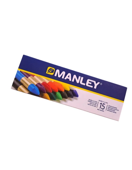 Ceras Manley 15 Colores | Estuche de ceras blandas surtidas