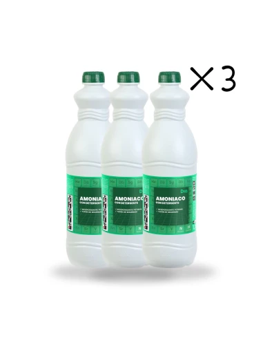 Amoniaco con Detergente Pack de 3 Botellas x 1,5L