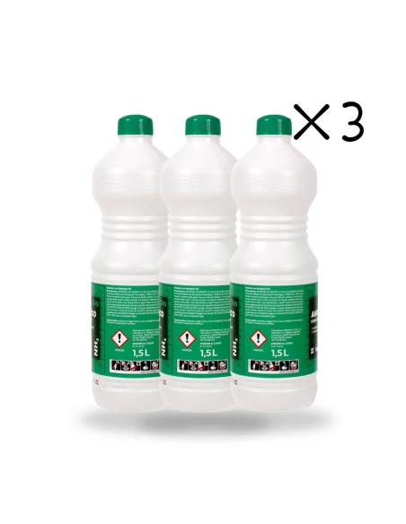 Amoniaco con Detergente Pack de 3 Botellas x 1,5L