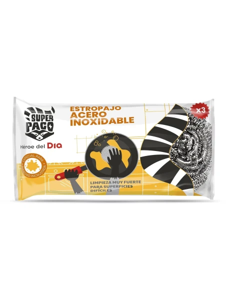 Estropajo Acero Inoxidable SUPER PACO 3uds