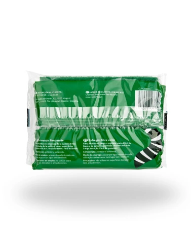 Estropajo de Fibra Verde SUPER PACO 4 uds