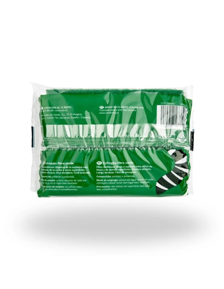 Estropajo de Fibra Verde SUPER PACO 4 uds