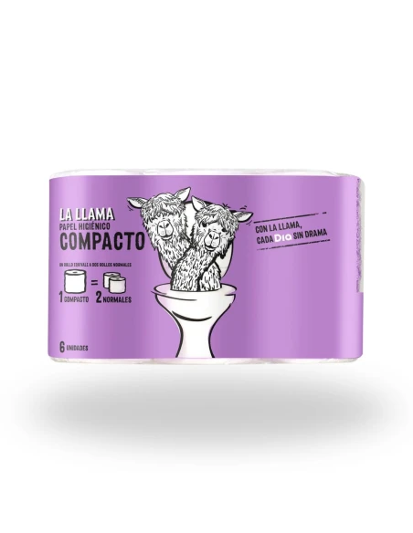 Papel Higienico Compacto Doble Rollo LA LLAMA 6 uds|Complementos para aves