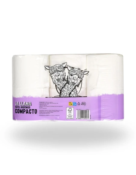 Papel Higienico Compacto Doble Rollo LA LLAMA 6 uds|Complementos para aves