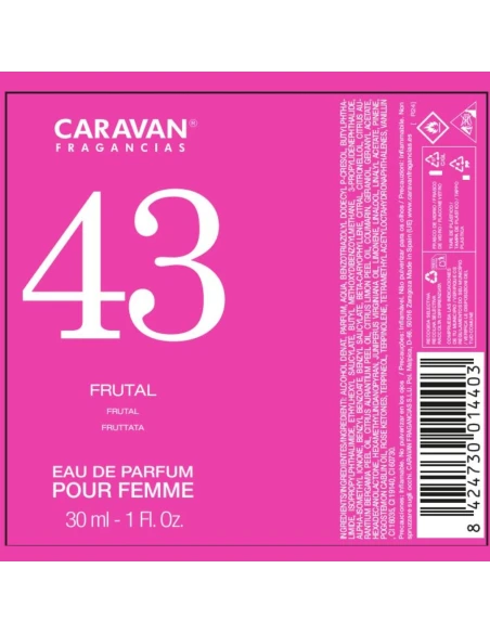 Colonia de Mujer Nº43 CARAVAN Frasco 30ml