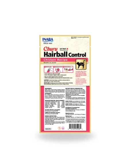 Snack para Gato CHURU Hair Ball control Variedades de Pollo y Atún 20uds|Complementos para aves