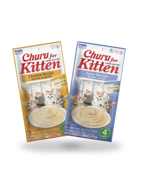 Snack para Gatito CHURU Kitten Variedades de Pollo y Atún 20uds|Complementos para aves