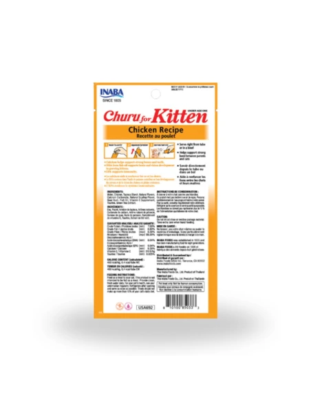 Snack para Gatito CHURU Kitten Variedades de Pollo y Atún 20uds|Complementos para aves