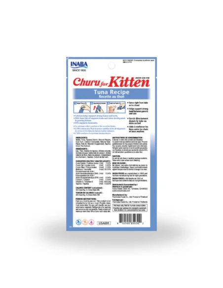 Snack para Gatito CHURU Kitten Variedades de Pollo y Atún 20uds|Complementos para aves