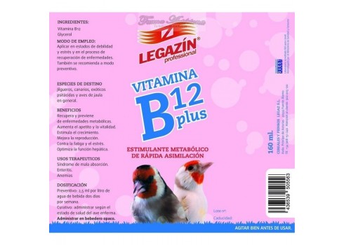 Legazín de Vitamine B12, en Plus de 160 ml. 
