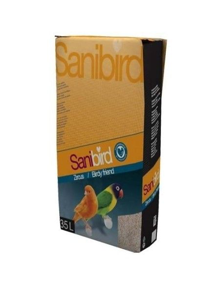 Arena sin polvo para jaulas de aves SANIBIRD saco 25 litros