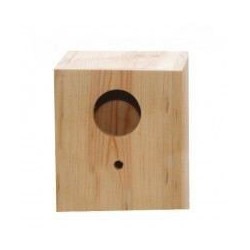 Nest of wood for exotic birds