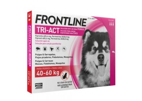 Frontline Tri-Act Pipettes for dogs 40-60 kg 3 pipettes