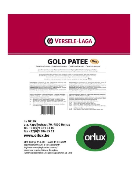 Orlux Goldpatee periquitos 25 kg. profesional