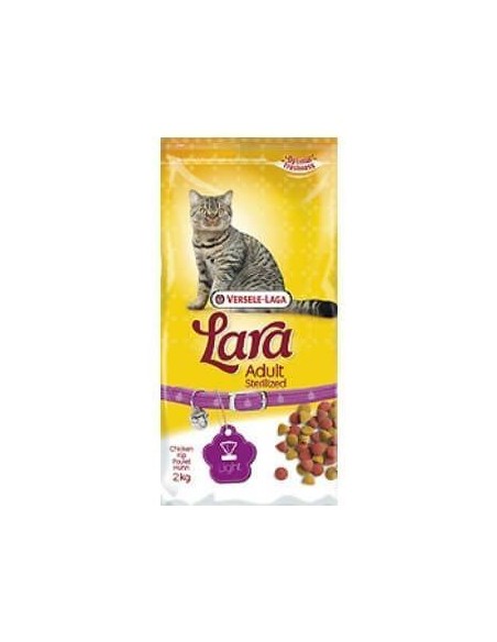 Alimento completo para gatos esterilizados LARA VERSELE LAGA POLLO 2 k