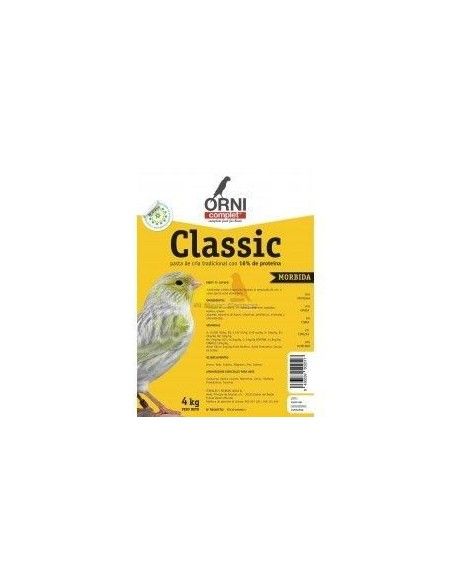 Pasta de cría amarilla MÓRBIDA CLASSIC ORNICOMPLET 4 kg