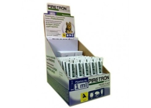 Piretrón small dogs, Pipette against Mosquito, fleas and ticks