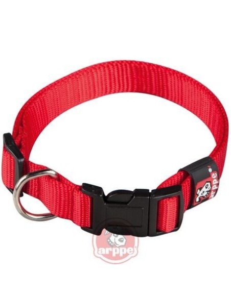 Collier ARPPE NYLON BASIC ROUGE 23-47 CM