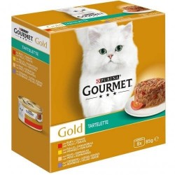 Purina GOURMET GOLD TARTELETTE, bœuf et poulet, 12 pcs pour chats 4 x 85 gr. Purina - 1