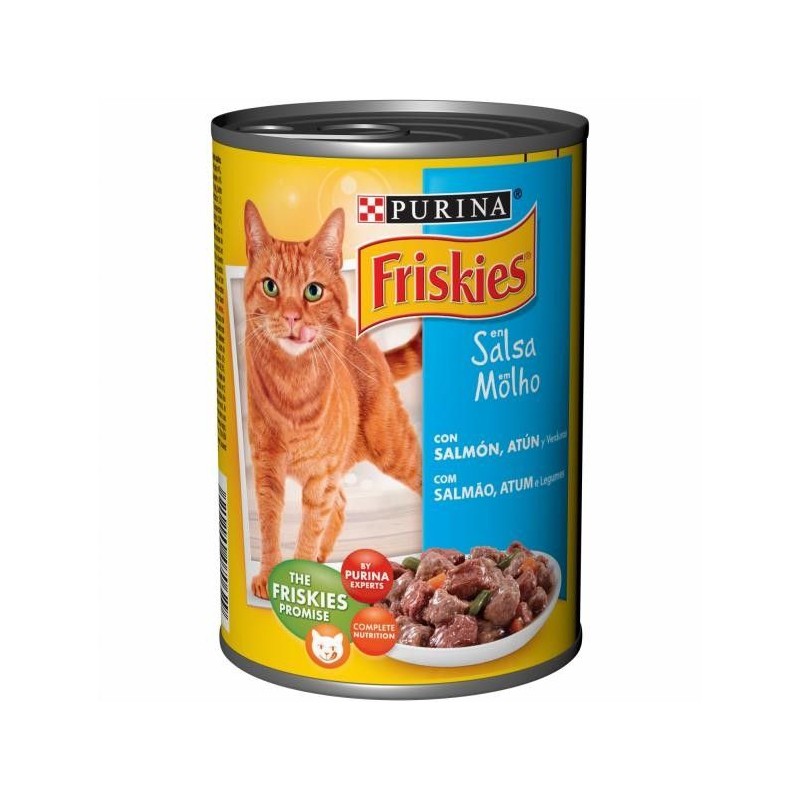 friskies wet food for cat salmon and tuna, saving pack 24x400 gr FRISKIES - 1