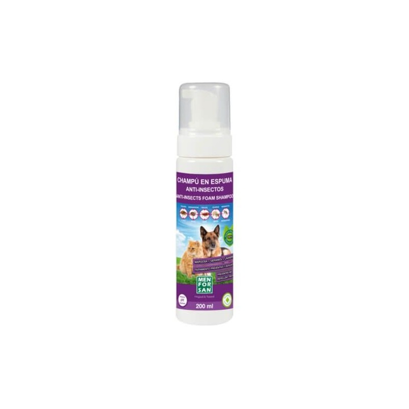 MENFORSAN Anti-Insect Foam Shampoo 200ml for Dogs and Cats Menforsan - 1