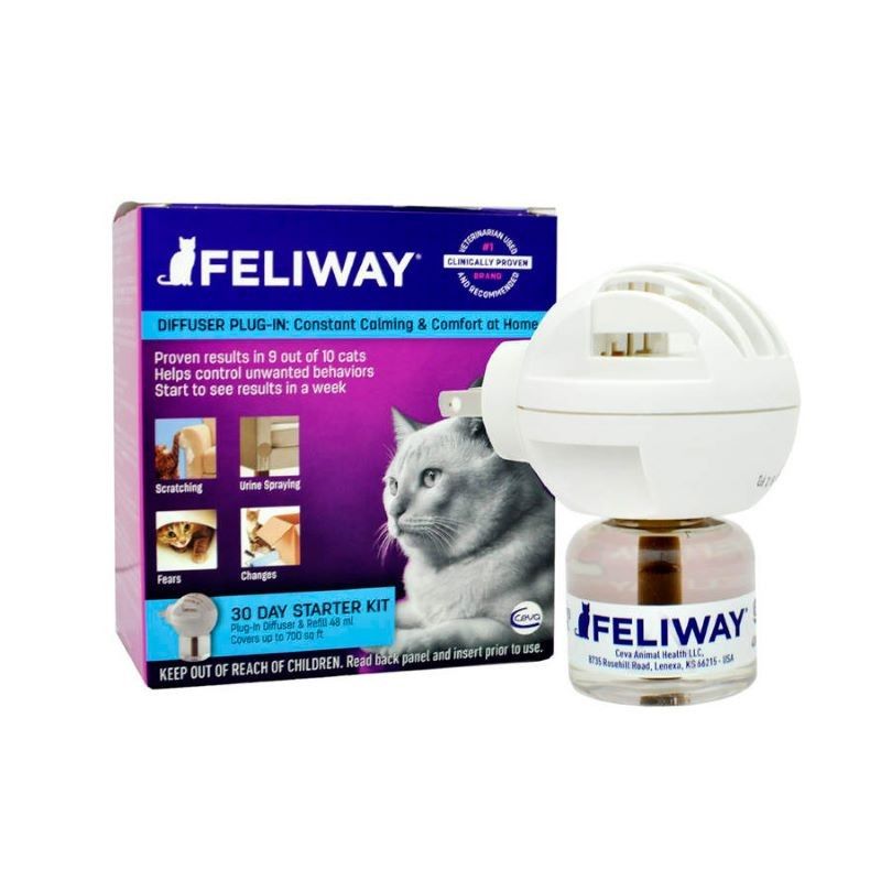 Tranquillisant naturel FELIWAY CLASSIC pour chats diffuseurs et  remplacement de 48 ml