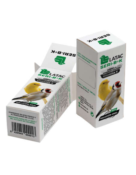 Complejo vitaminico SERI B+K LATAC para aves liquido 20 ml Latac - 1