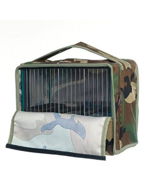 Silvestrism Claim Cage Cover in Camouflage/Military Fabric. Measurements for cages C1 or C2 1 stick or 2 sticks COMPLEMENTOS PAR