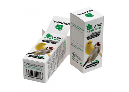 complejo vitaminico SERI B+K LATAC para aves liquido 60 ml Latac - 1